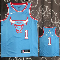 BULLS ROSE #1 Blue Top Quality Hot Pressing NBA Jersey