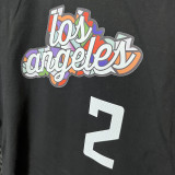 T261 Clippers LEONARD #2 Black High Quality Casual T-Shirt