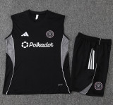 25-26 Inter Miami Black Tank top and shorts suit #D2555