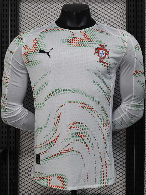 25-26 Portugal Away Long Sleeve Player Version Soccer Jersey (长袖球员)(PM)