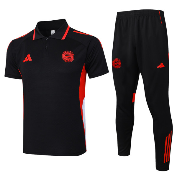 25-26 Bayern Black Polo Tracksuit #C2515