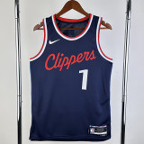 24-25 Clippers HARDEN #1 Navy Blue Away Top Quality Hot Pressing NBA Jersey