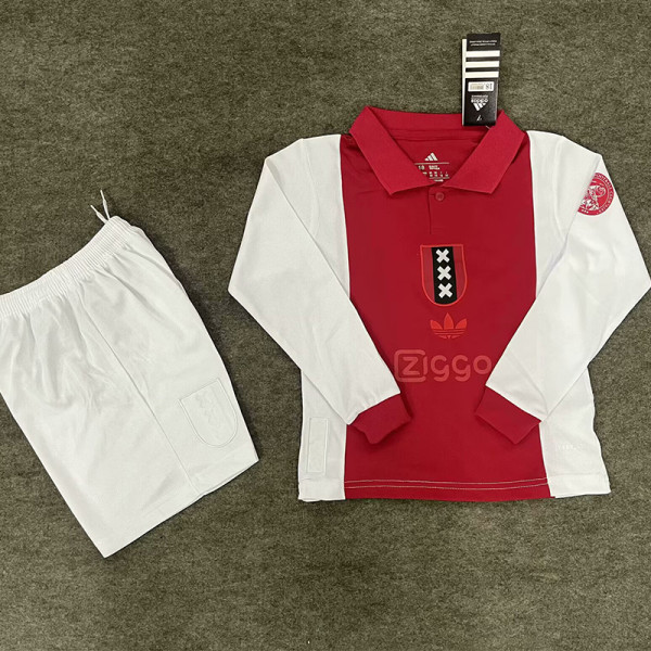 2025 Ajax 125th Anniversary Long Sleeve Kids Soccer Jersey (长袖)