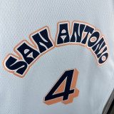 24-25 SA Spurs FOX #4 Light blue City Edition Top Quality Hot Pressing NBA Jersey (圆领）