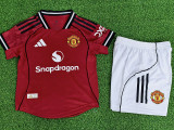 25-26 Man Utd Home Kids Player Version Soccer Jersey (球员童装)