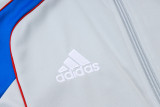 25-26 Bayern Light gray Jacket Tracksuit #A2552