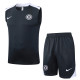 25-26 CHE Dark gray Tank top and shorts suit #D2575