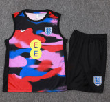 25-26 England Colour Tank top and shorts suit #D25113