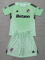 25-26 River Plate Green GoalKeeper Kids Soccer Jersey