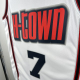 24-25 ROCKETS DURANT #7 White City Edition Top Quality Hot Pressing NBA Jersey