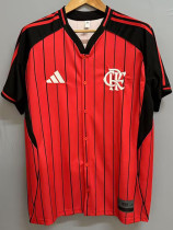 25-26 Flamengo Red Casual Edition Baseball Jersey