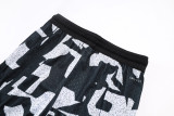 C2502 Jordan Black white Casual Short Pants #破冰斑白