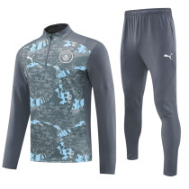 25-26 Man City Dark gray Half Pull Tracksuit (半拉链)
