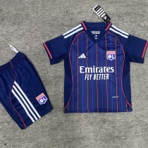 25-26 Lyon Away Kids Soccer Jersey