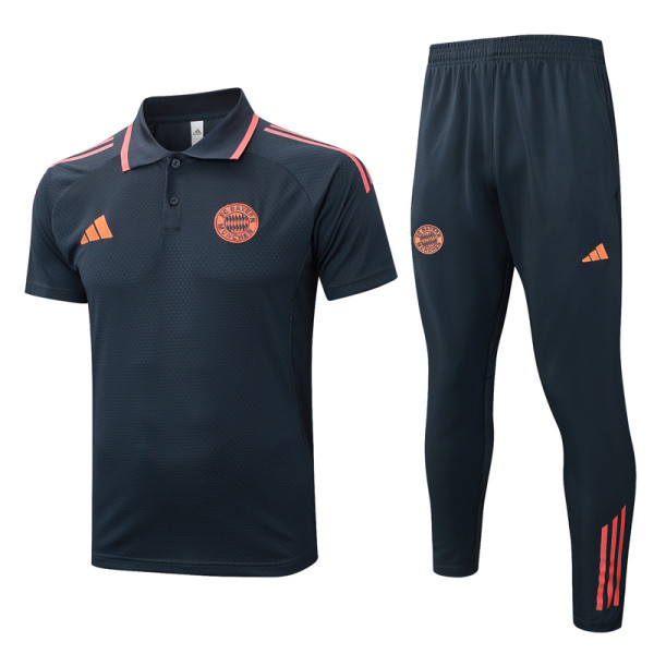25-26 Bayern Dark gray Polo Tracksuit #C2544