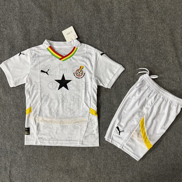 24-25 Ghana Home Kids Soccer Jersey