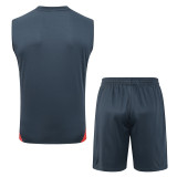 25-26 Bayern Dark gray Tank top and shorts suit #D25142