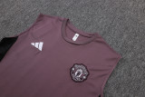 25-26 Man Utd Grey purple Tank top and shorts suit #D25123