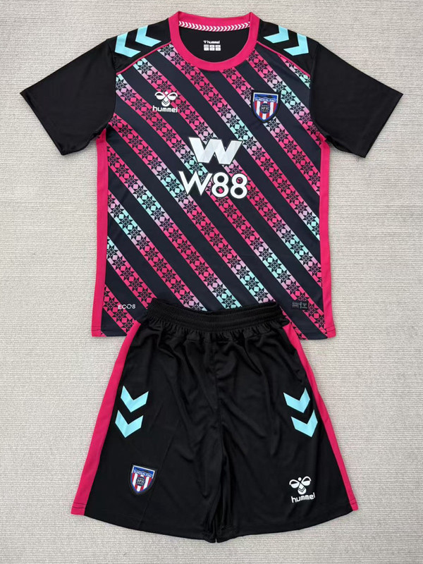 25-26 Sunderland Black GoalKeeper Kids Soccer Jersey