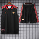 25-26 Man Utd Black Tank top and shorts suit