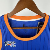 23-24 KNICKS CLARKSON #00 Blue City Edition Top Quality Hot Pressing NBA Jersey