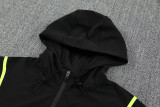 25-26 Marseille Black Hoodie Jacket Tracksuit