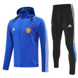 25-26 Man Utd Fancy blue Hoodie Jacket Tracksuit