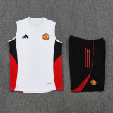 25-26 Man Utd White Tank top and shorts suit