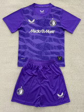 25-26 Feyenoord Purple Goalkeeper Kids Soccer Jersey