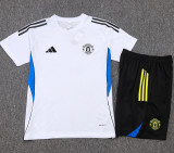 25-26 Man Utd White Training Short Suit #D25155
