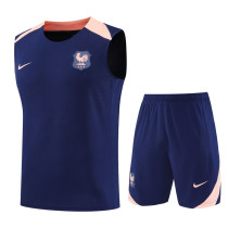 25-26 France Royal blue Tank top and shorts suit