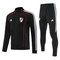 25-26 River Plate Black Jacket Tracksuit