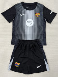 25-26 BAR Black Goalkeeper Kids Soccer Jersey