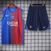25-26 PSG Blue red Tank top and shorts suit