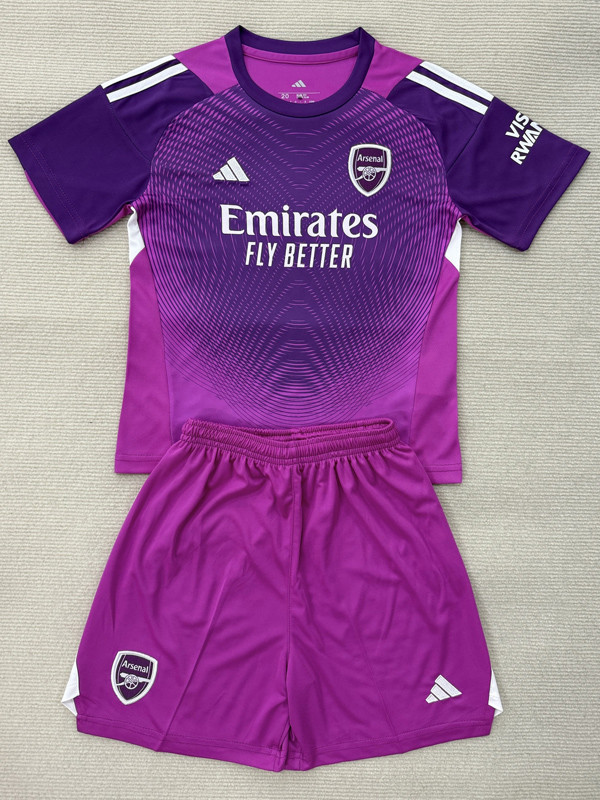 25-26 ARS Purple GoalKeeper Kids Soccer Jersey