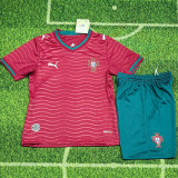 2026 Portugal Home Kids Soccer Jersey