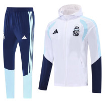 25-26 Argentina White Hoodie Jacket Tracksuit