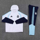 25-26 Argentina White Hoodie Jacket Tracksuit
