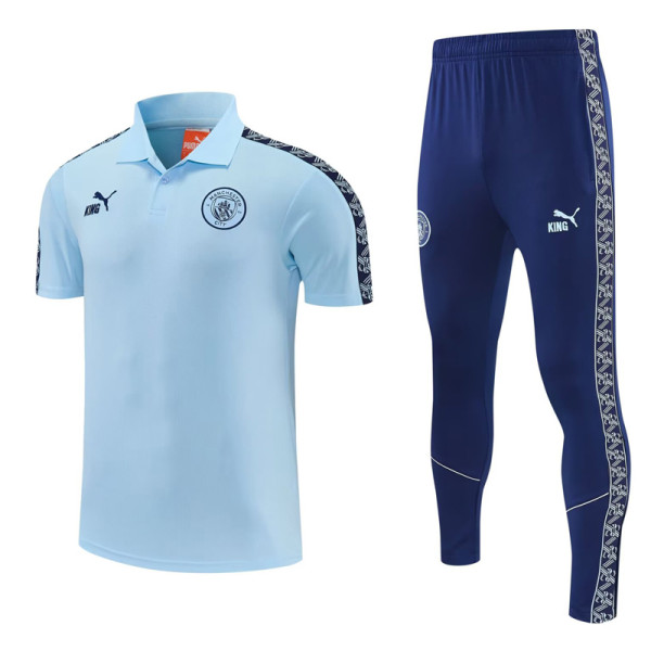 26-27 Man City Light blue Polo Tracksuit