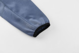 26-27 PSG Gray blue Hoodie Jacket Tracksuit #01