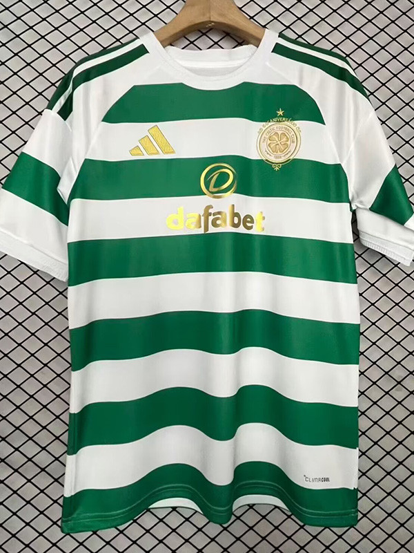 26-27 Celtic Green White 60th Anniversary Fans Soccer Jersey