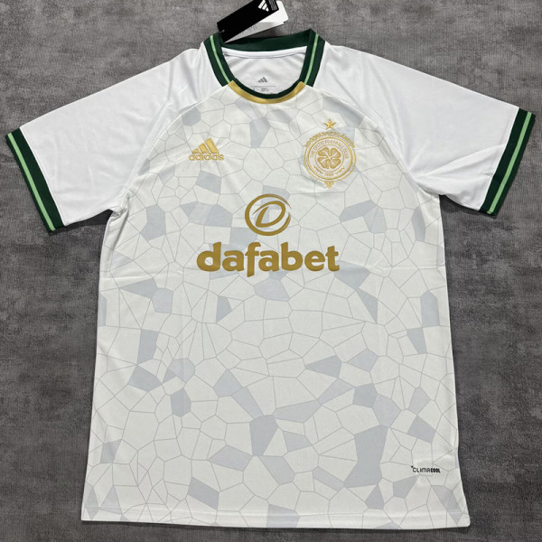 26-27 Celtic White 60th Anniversary Fans Soccer Jersey