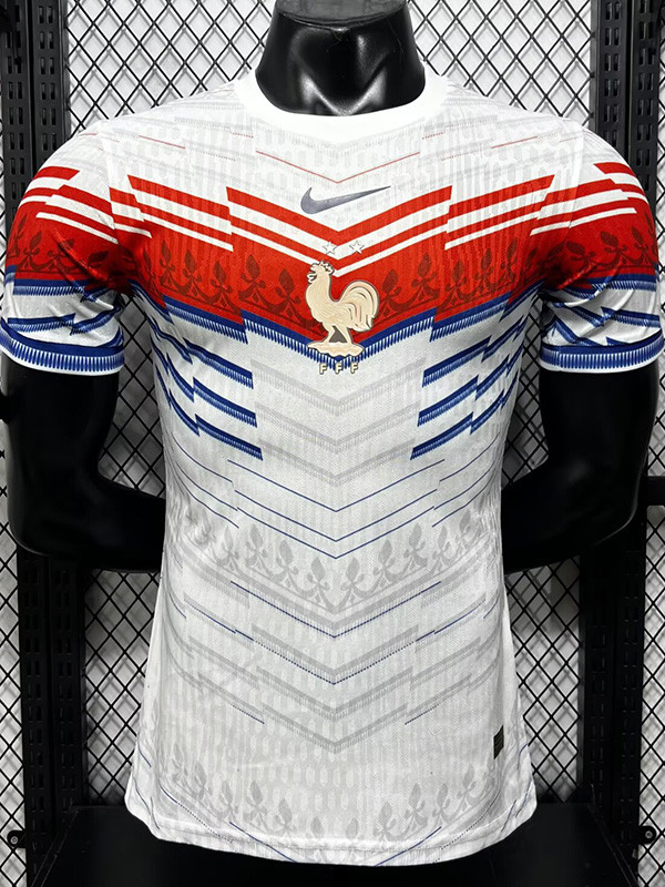26-27 France White Red Special Edition Player Version Training shirts