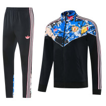 26-27 Man Utd Black blue Jacket Tracksuit #01