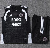26-27 Inter Miami Black Tank top and shorts suit #D26021