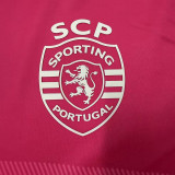 25-26 Sporting Lisbon Pink Fans Soccer Jersey