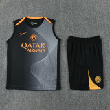 25-26 INT Black Tank top and shorts suit