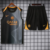 25-26 INT Black Tank top and shorts suit