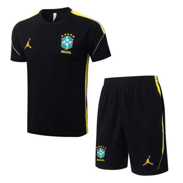 26-27 Brazil Black Training Short Suit #J26027