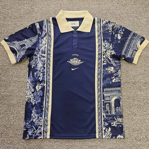 26-27 PSG Blue Black Casual Edition Polo Short Sleeve